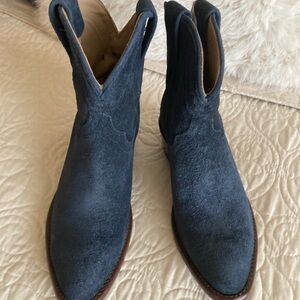 Tecovas Blue suede Ankle Boots - like new condition worn once.
